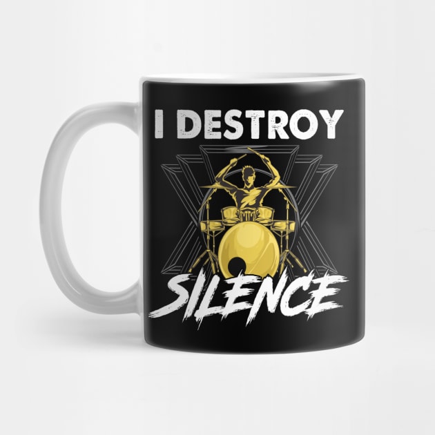 Funny I Destroy Silence Drummer Awesome Musician by theperfectpresents